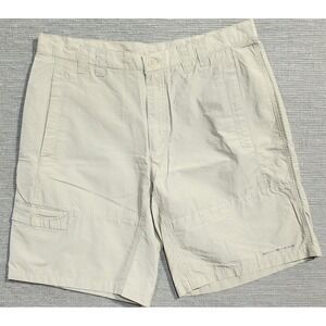Columbia PFG Mens 34‎ Khaki Omni-Shade Performance Fishing Gear Ripstop Shorts